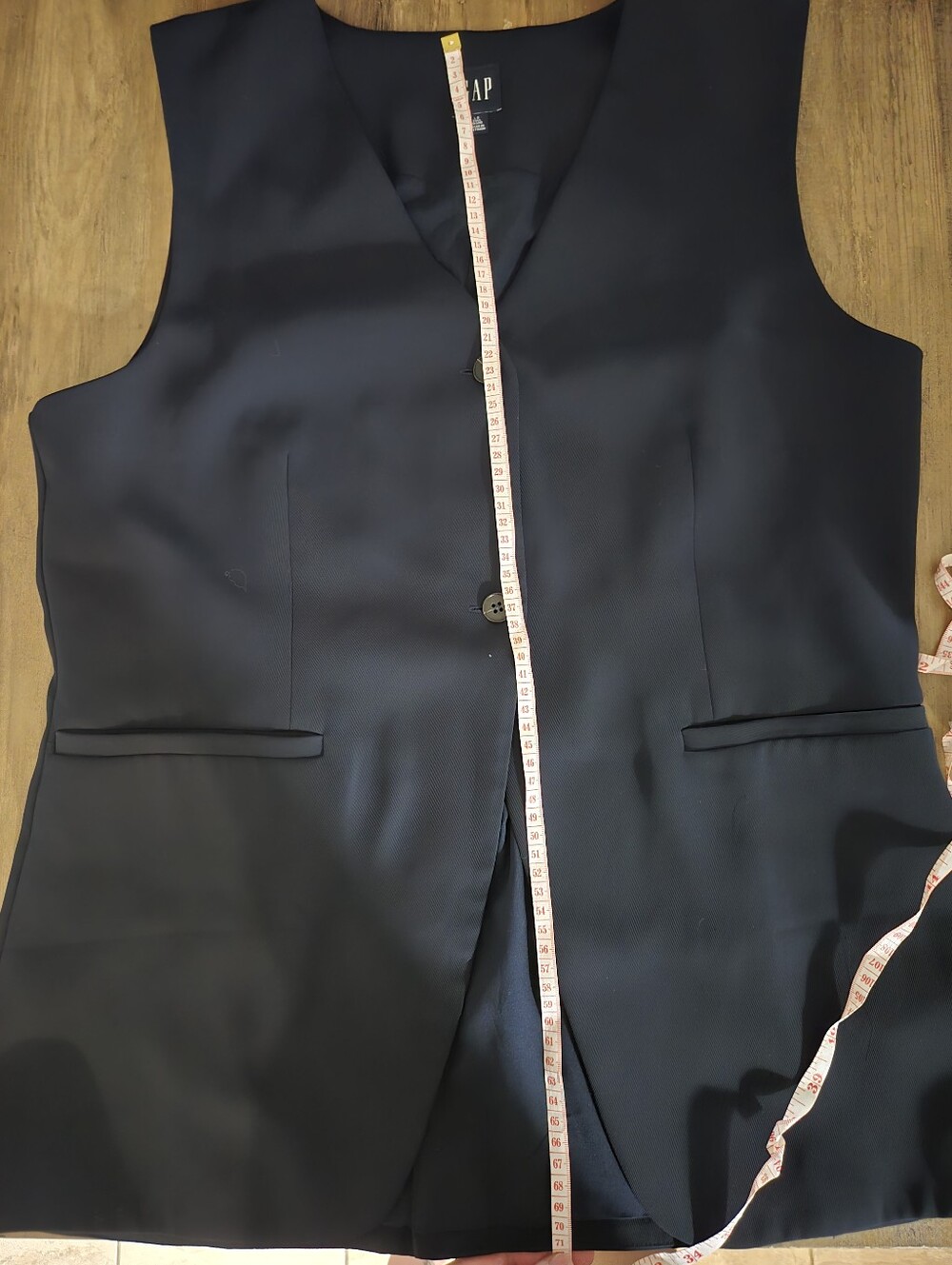 GAP Navy Button-Front Vest - Picture 5 of 5